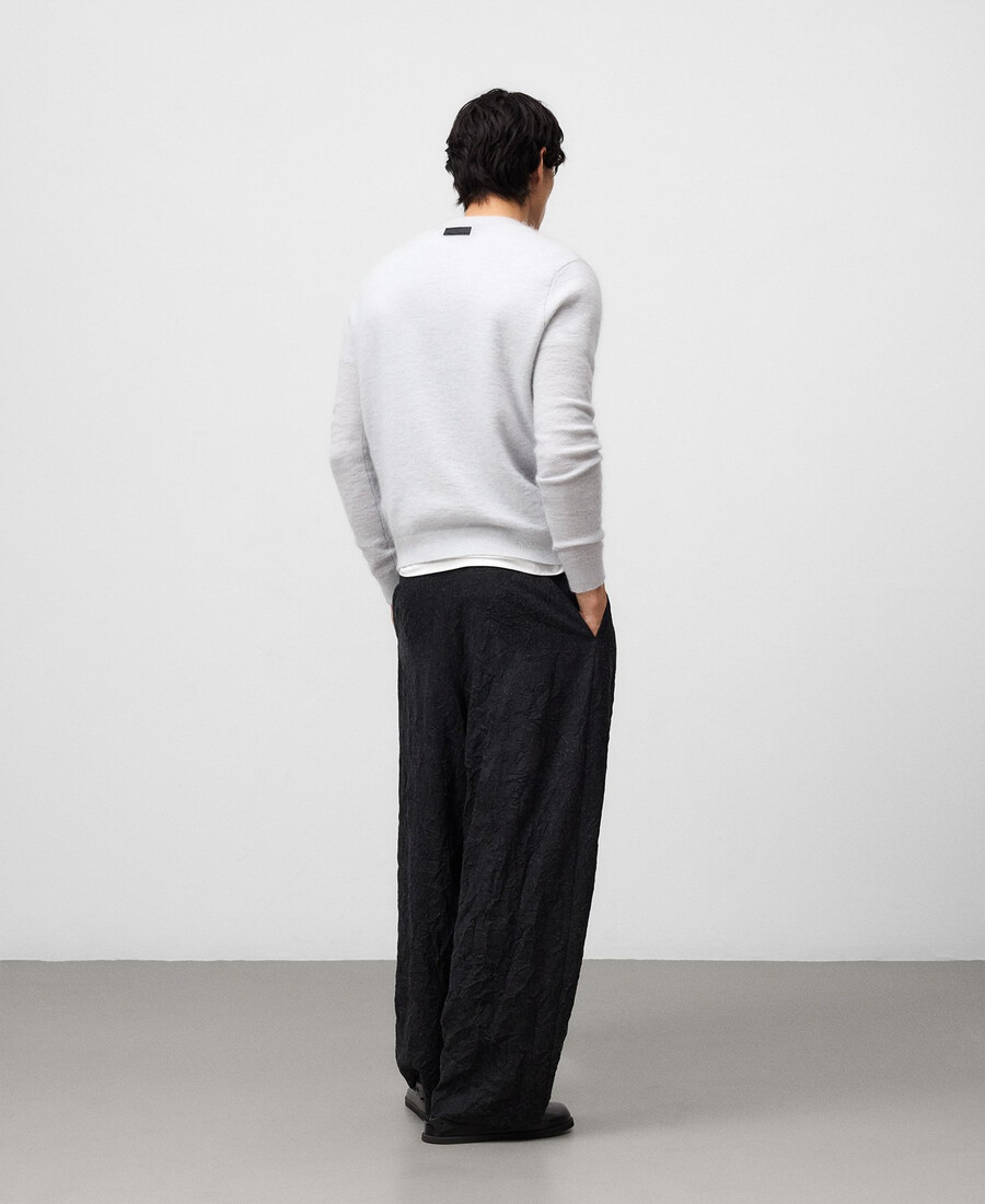 maglione girocollo in maglia melange da uomo