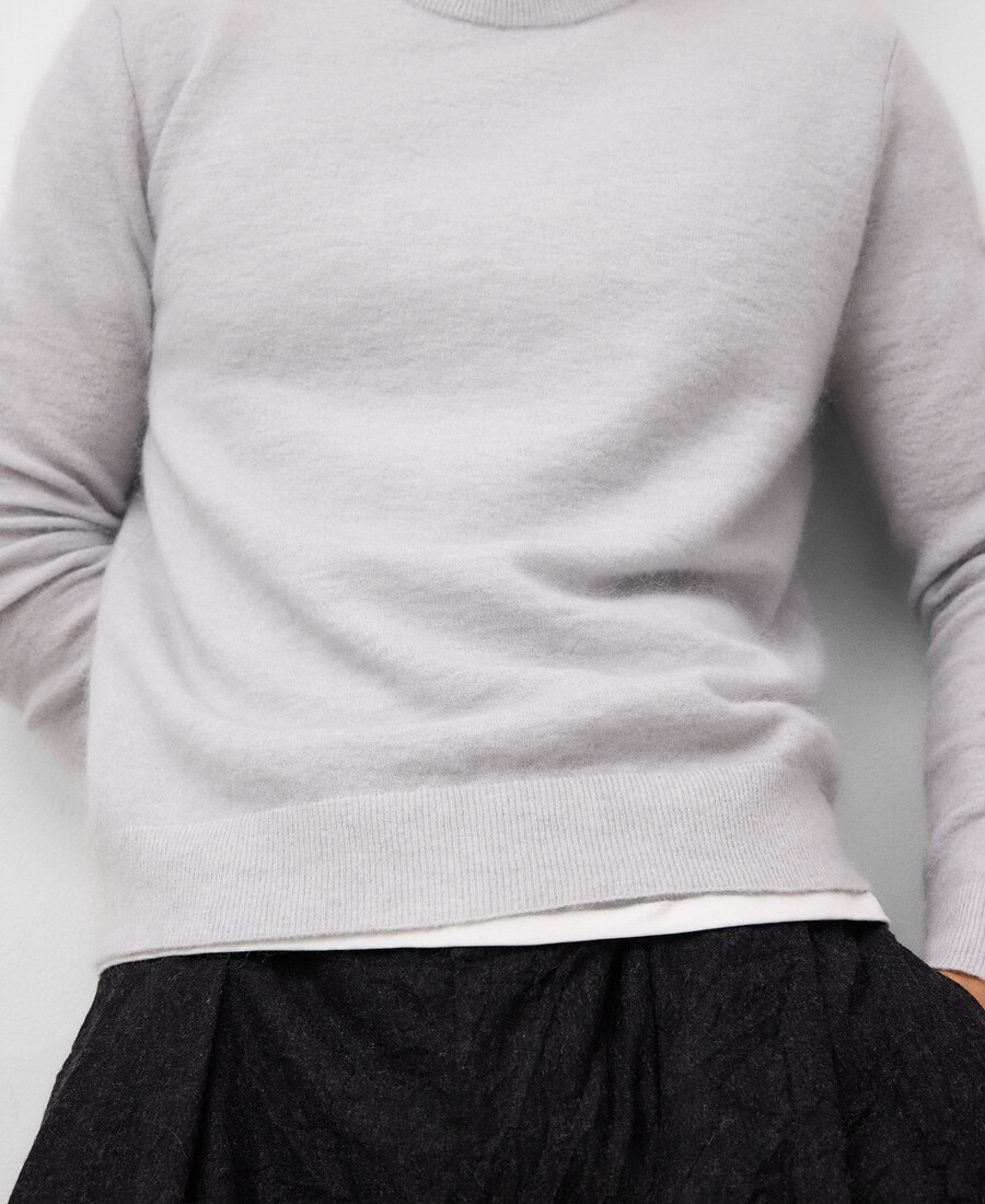 maglione girocollo in maglia melange da uomo
