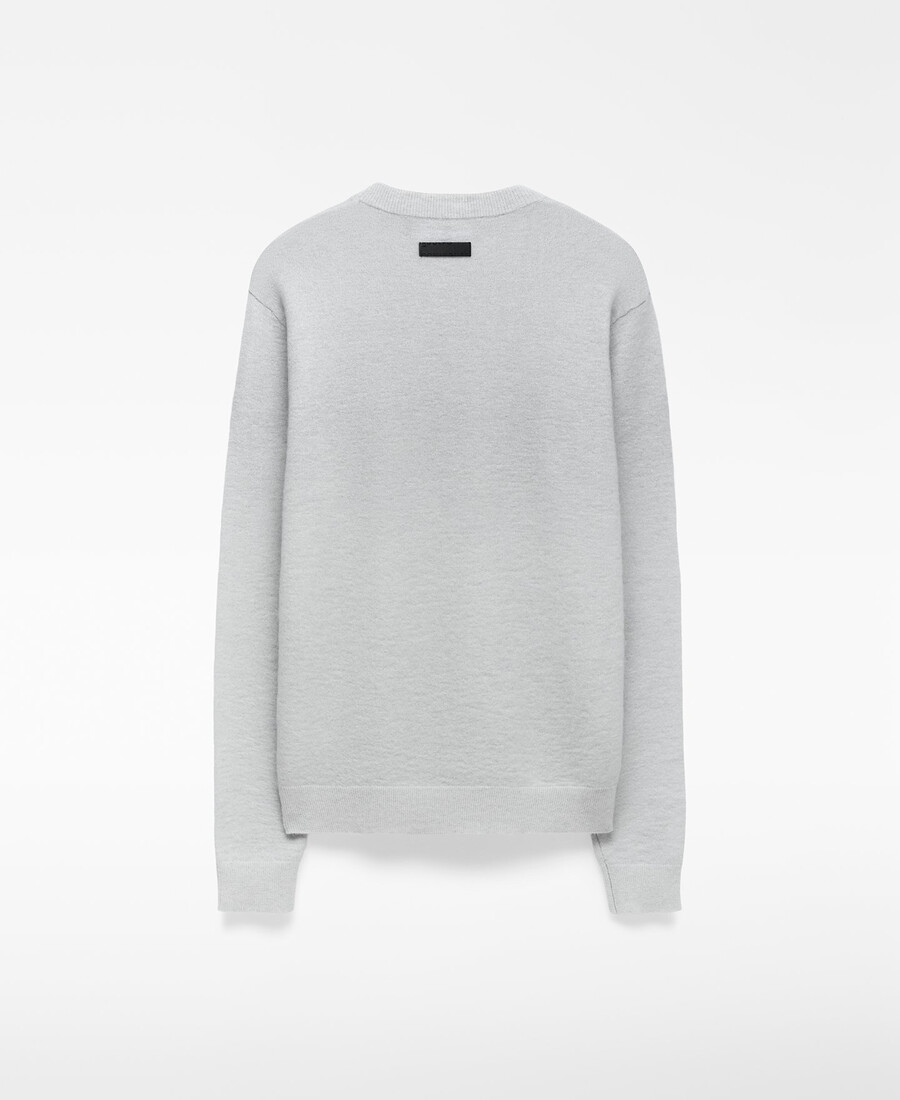 maglione girocollo in maglia melange da uomo