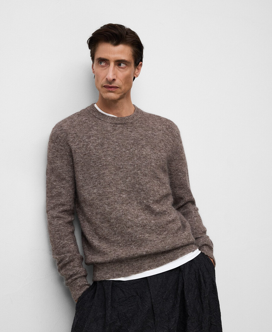 maglione lavorato a maglia con mohair e lana uomo