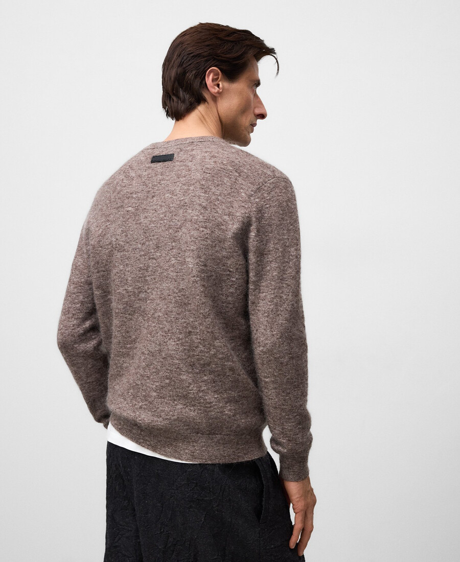 maglione lavorato a maglia con mohair e lana uomo