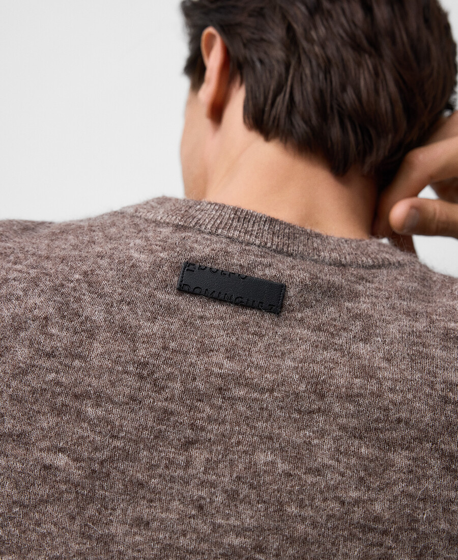 maglione lavorato a maglia con mohair e lana uomo