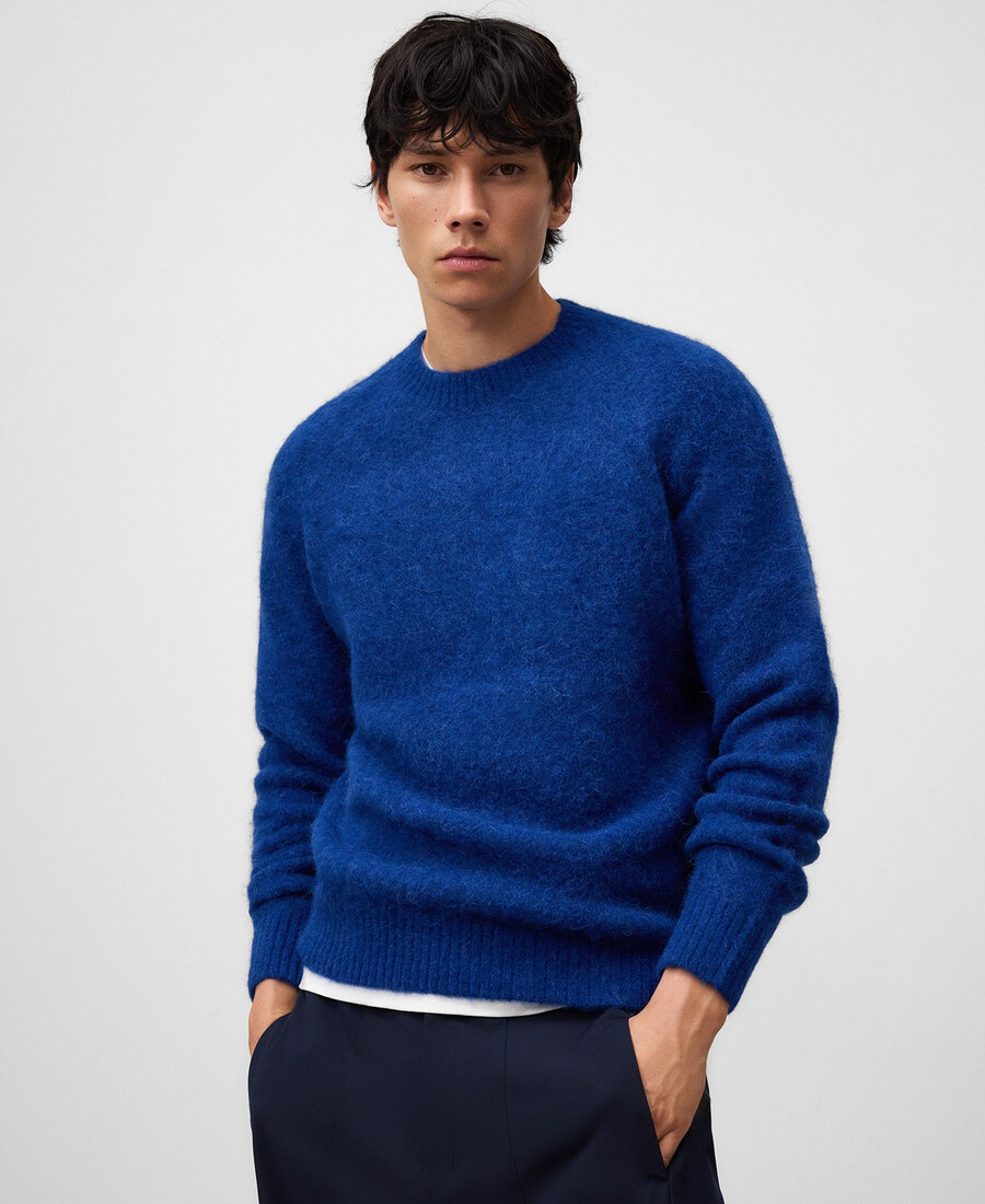 maglione girocollo in maglia da uomo