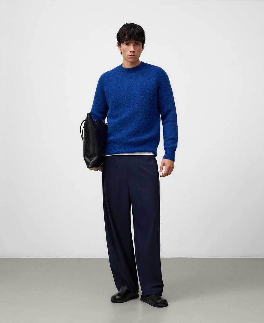maglione girocollo in maglia da uomo