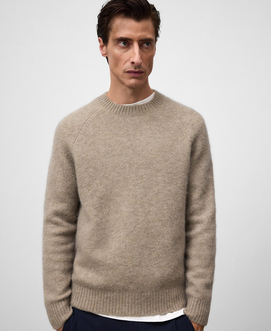 maglione girocollo in maglia da uomo