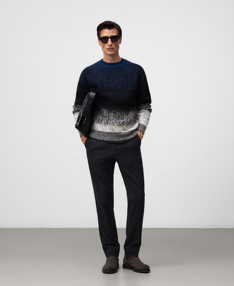 maglione in maglia sfumata da uomo