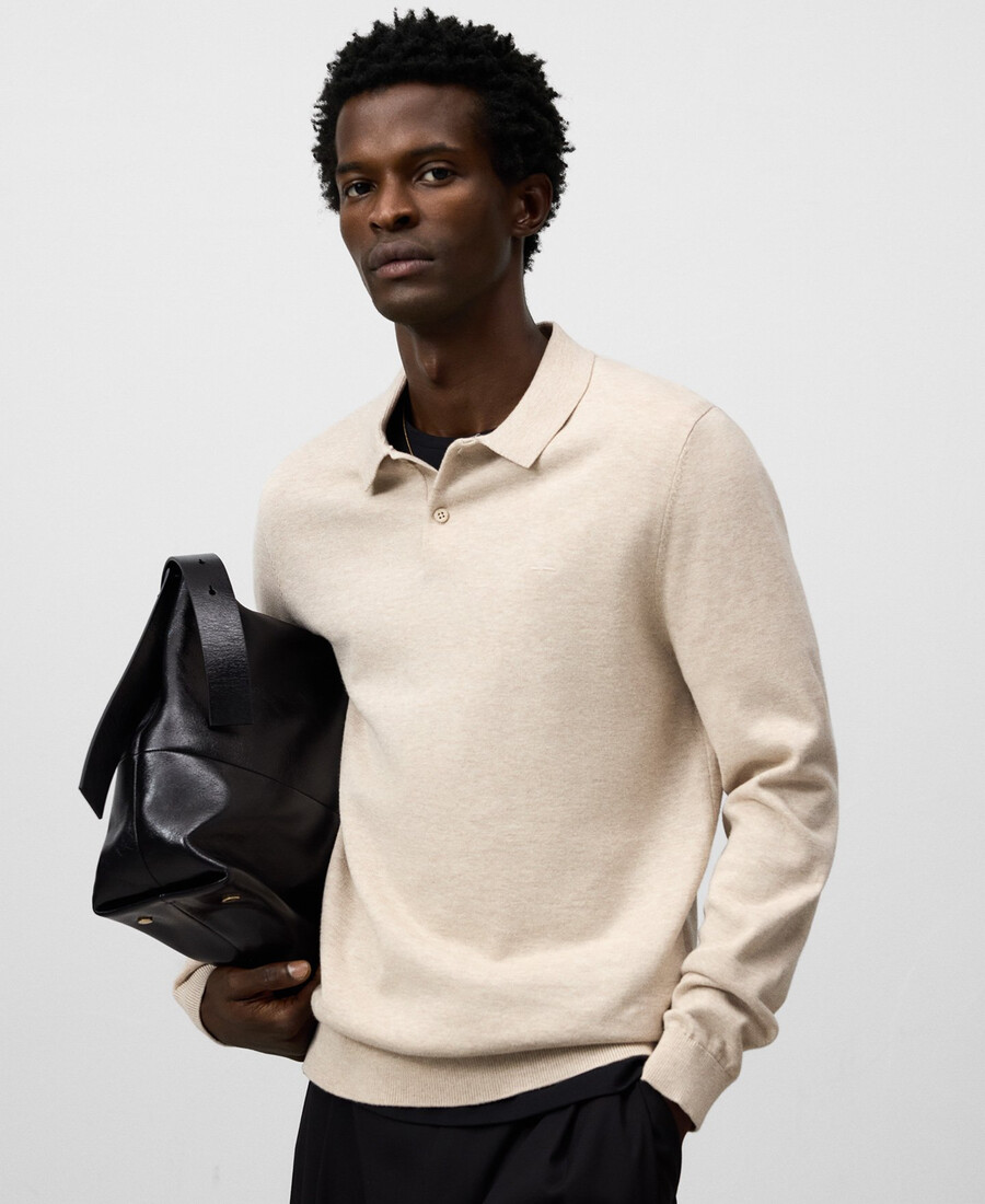 polo da uomo a maniche lunghe vestibilità regolare