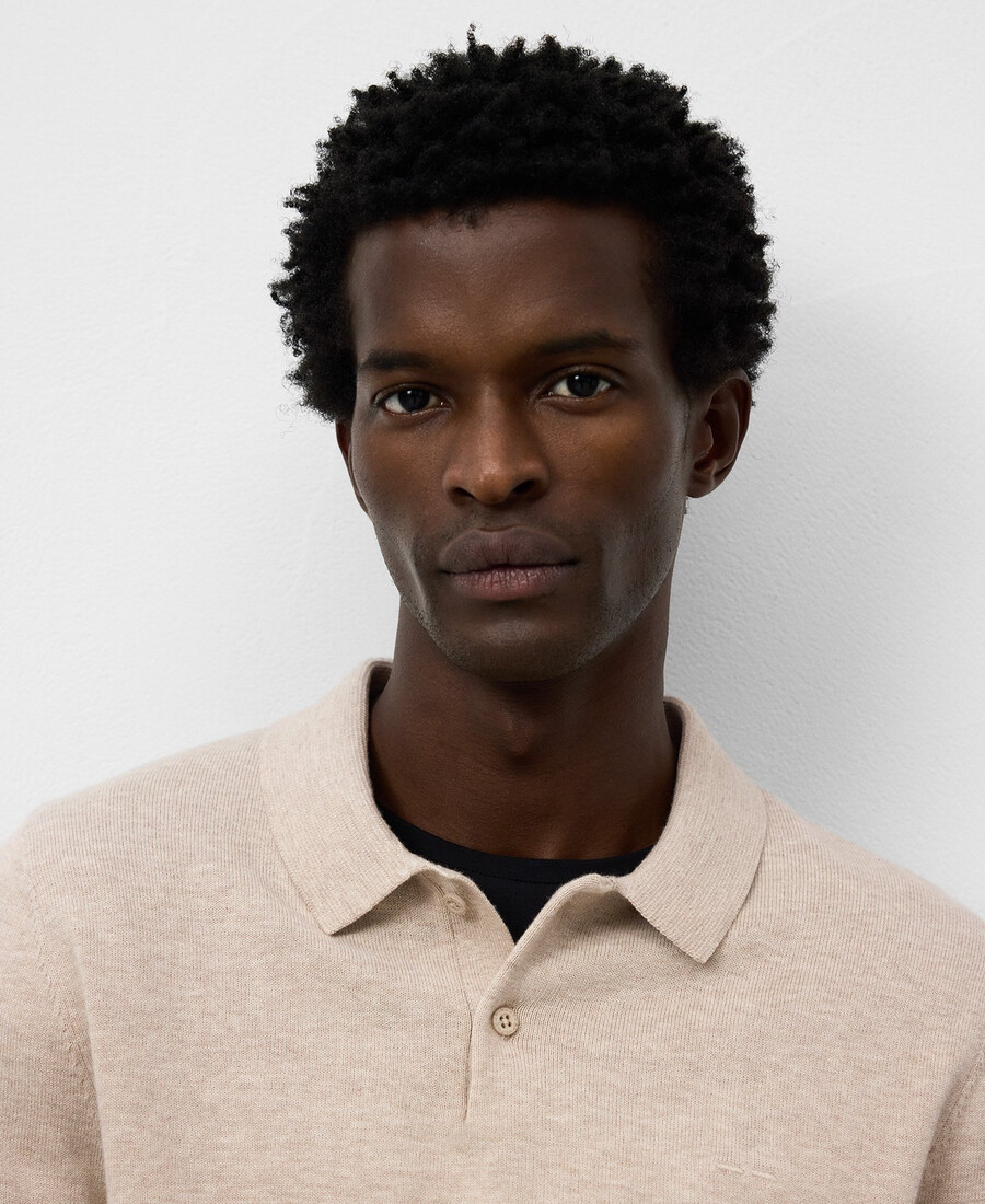 polo da uomo a maniche lunghe vestibilità regolare