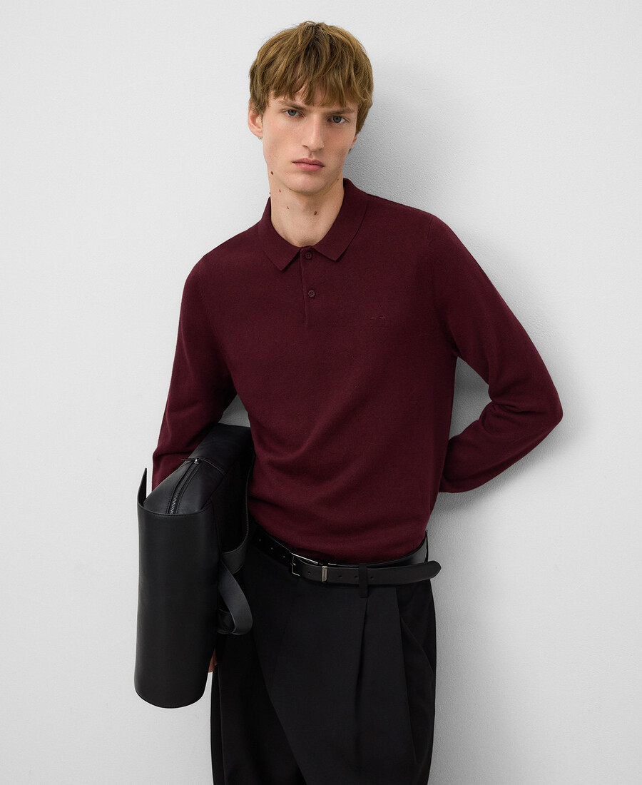 polo da uomo a maniche lunghe vestibilità regolare