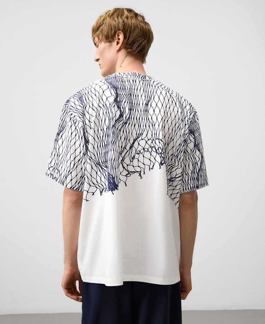 t-shirt uomo stampata in rete