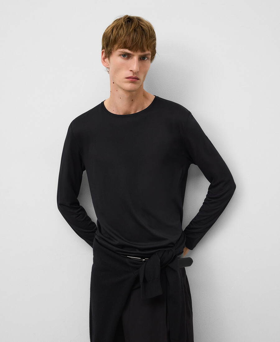 t-shirt uomo manica lunga vestibilità regolare