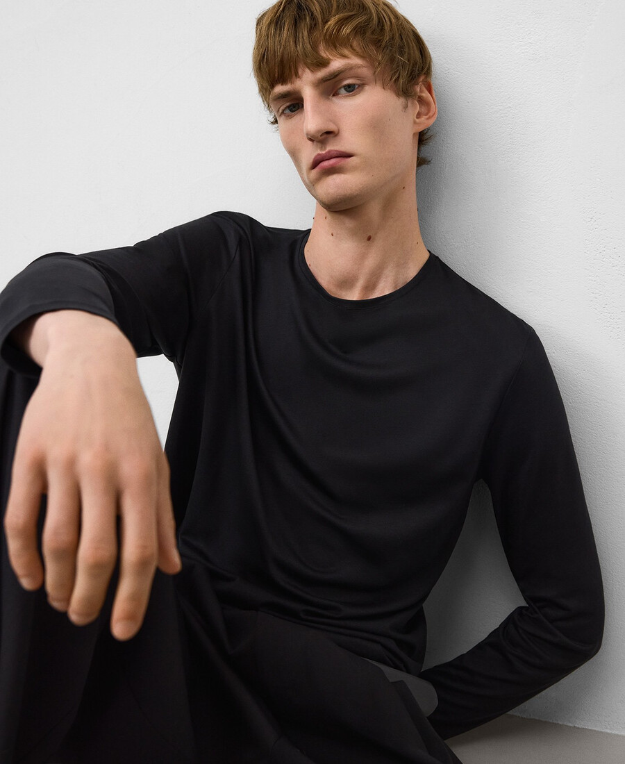 t-shirt uomo manica lunga vestibilità regolare