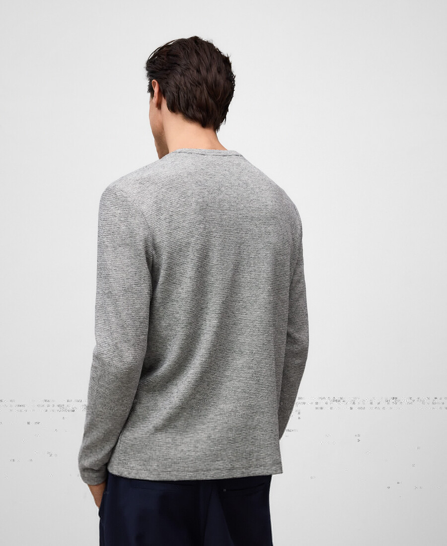 t-shirt uomo in cotone microtexture