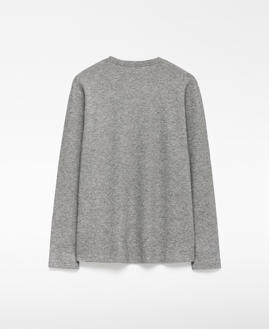 t-shirt uomo in cotone microtexture