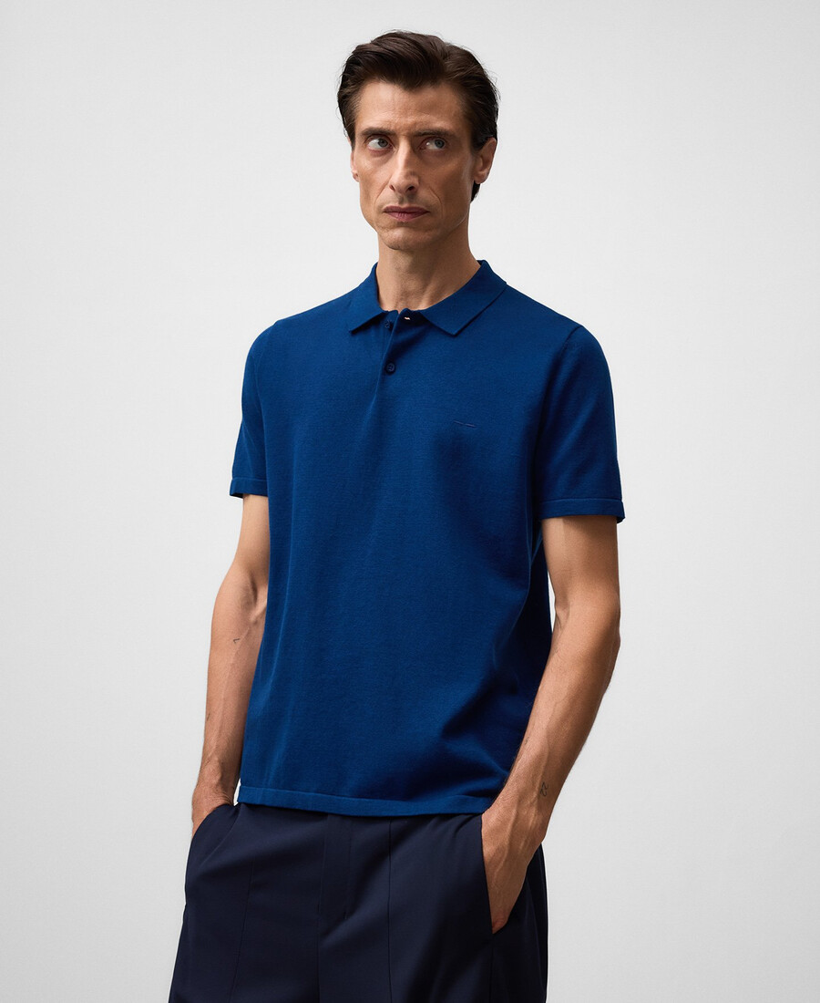 polo da uomo in mélange vestibilità regolare