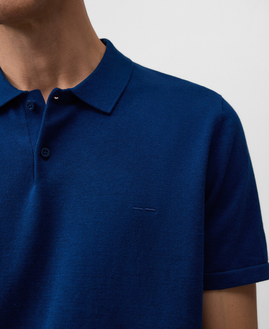polo da uomo in mélange vestibilità regolare