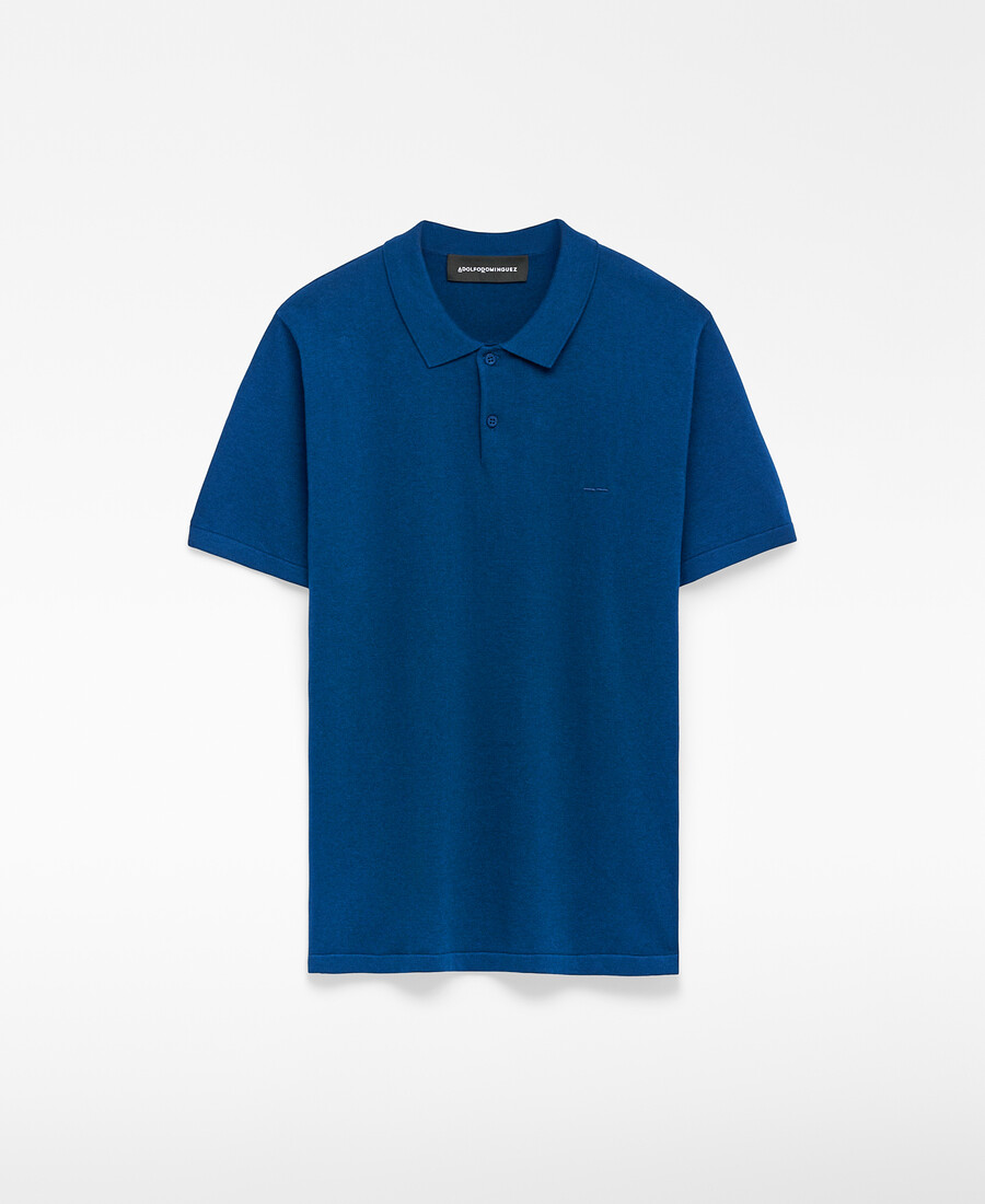 polo da uomo in mélange vestibilità regolare