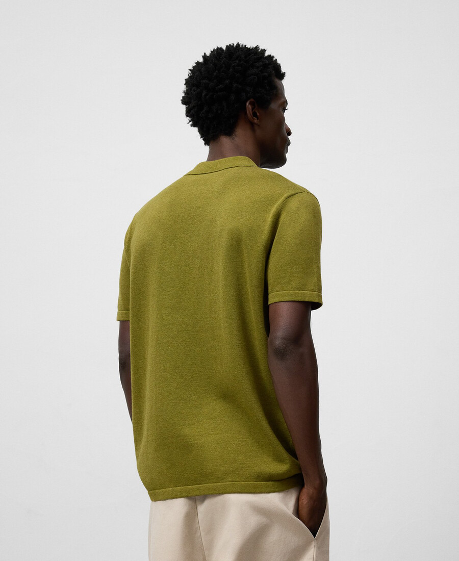 polo da uomo in mélange vestibilità regolare