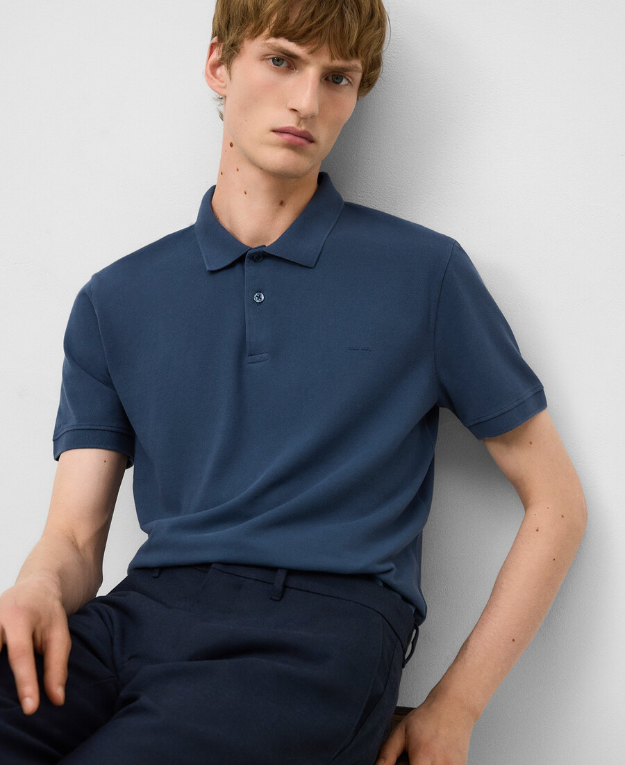 polo da uomo in piqué di cotone biologico