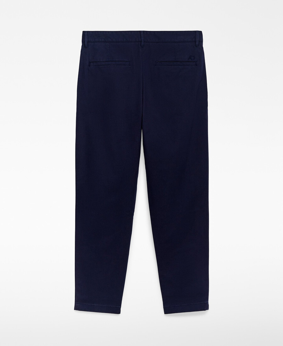 pantaloni uomo in cotone con pieghe
