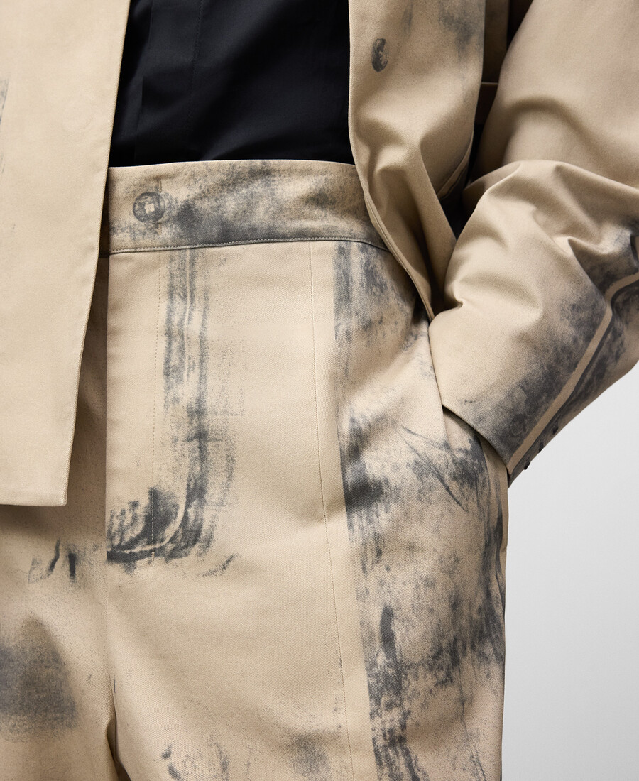 pantaloni uomo effetto invecchiato modello barrel fit