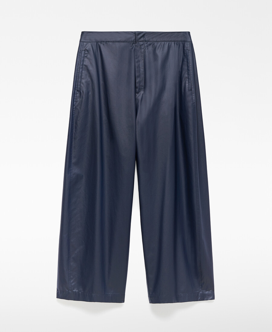 pantaloni da uomo blu navy modello barrel fit