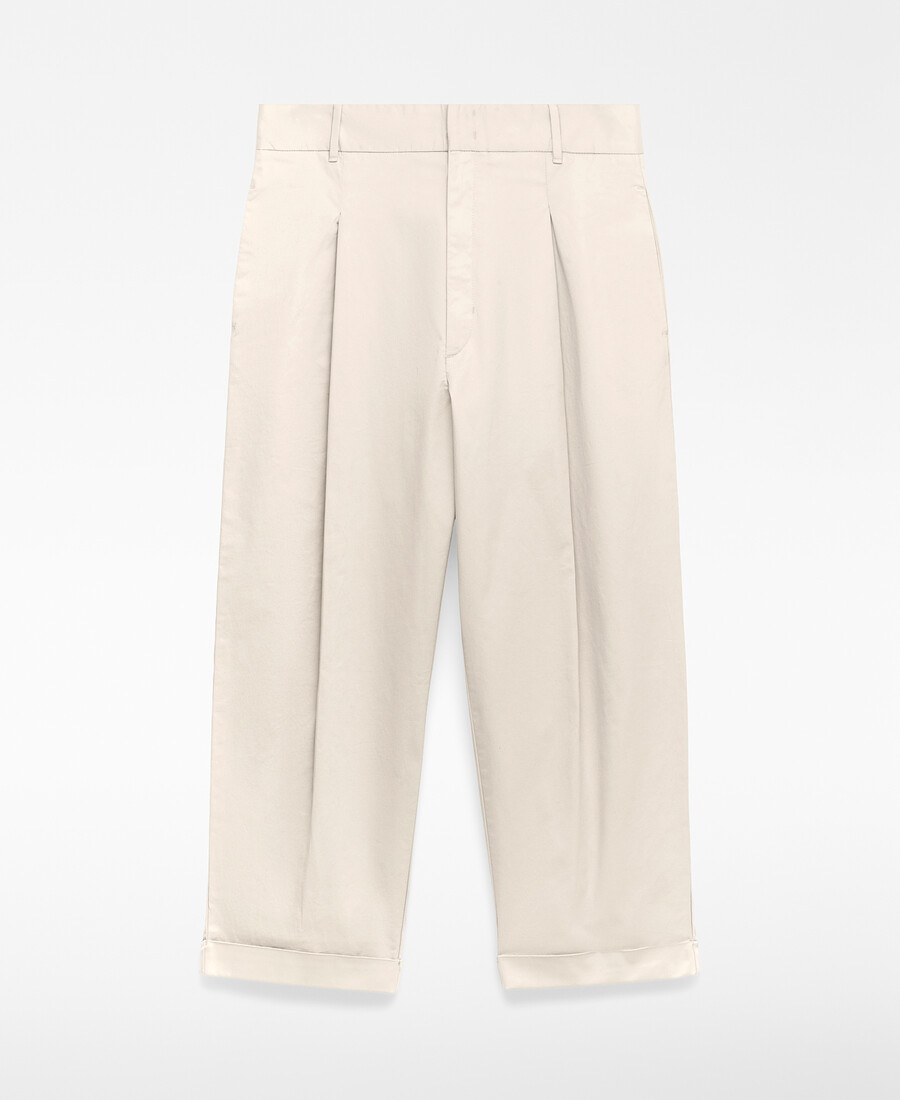 pantaloni dritti con pieghe uomo