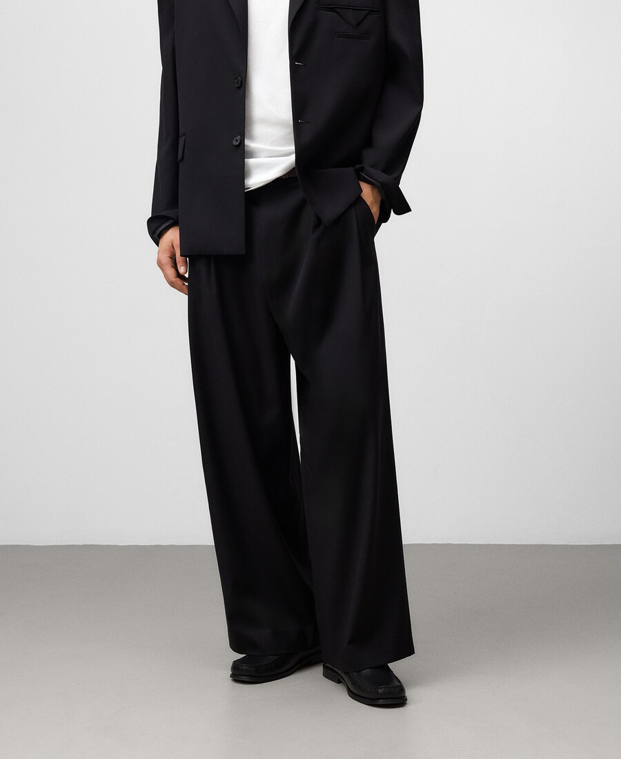 pantaloni oversize a doppia pince da uomo