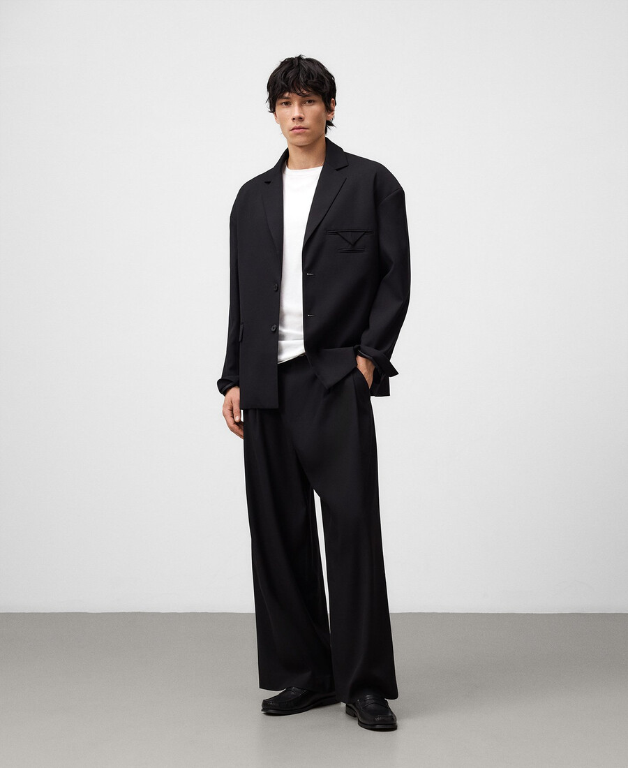 pantaloni oversize a doppia pince da uomo