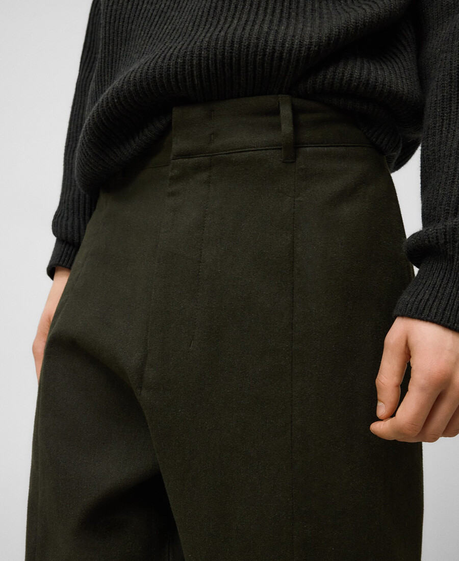 pantaloni da uomo in cotone modello barrel fit