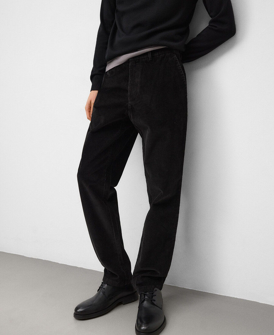pantaloni chino in velluto a coste regular fit da uomo