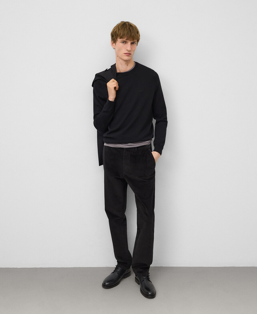 pantaloni chino in velluto a coste regular fit da uomo