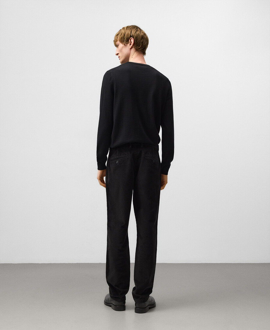 pantaloni chino in velluto a coste regular fit da uomo