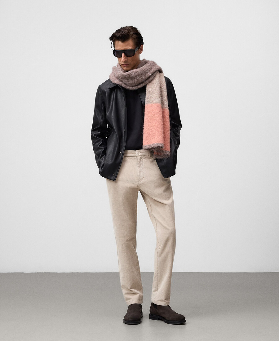 pantaloni chino in velluto a coste regular fit da uomo