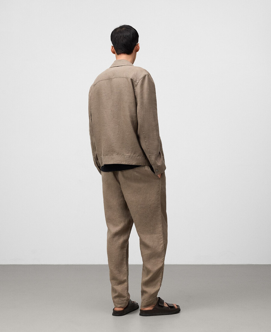 pantaloni jogger in lino da uomo