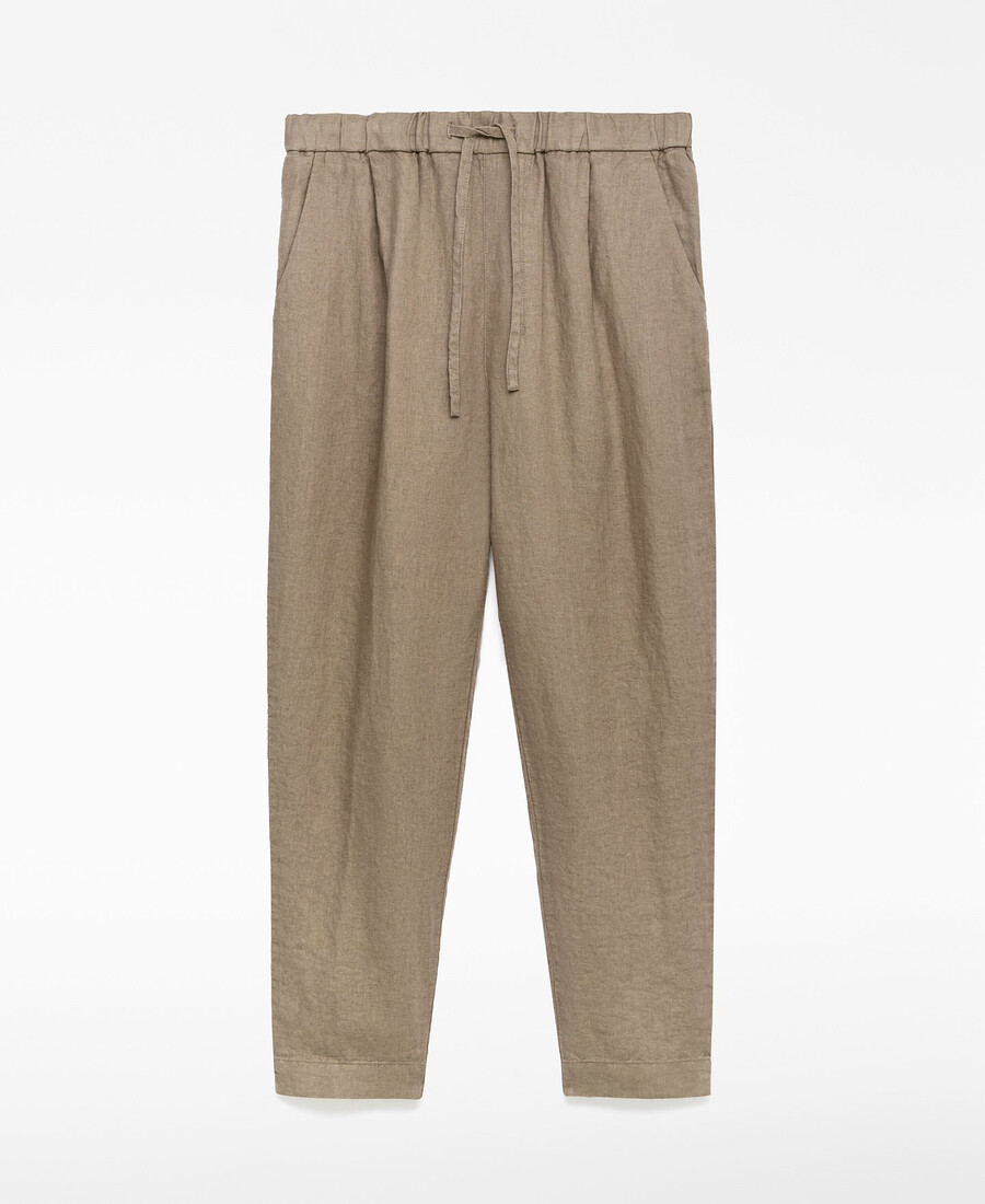 pantaloni jogger in lino da uomo