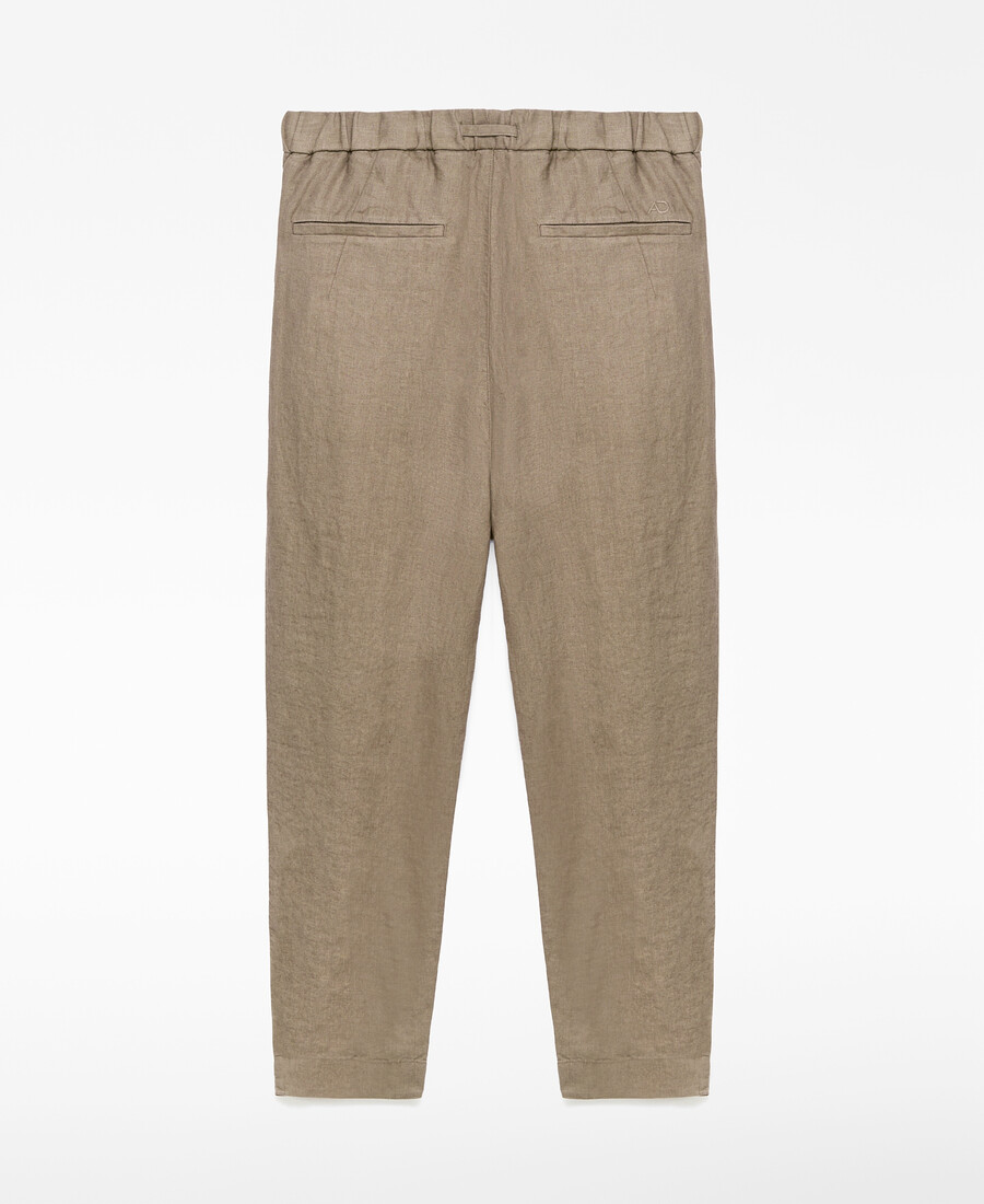 pantaloni jogger in lino da uomo