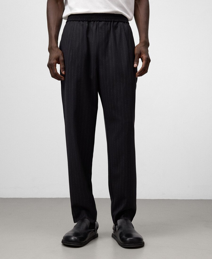 pantaloni dritti a righe da uomo