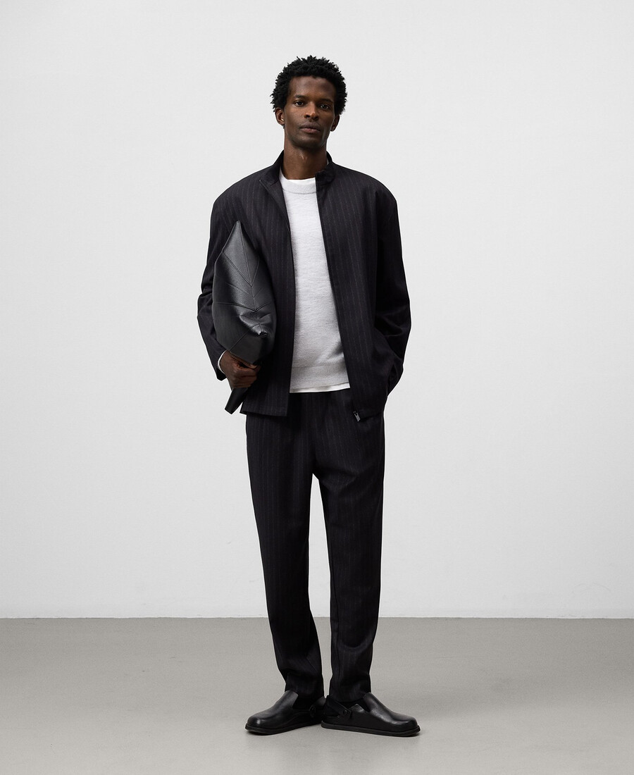 pantaloni dritti a righe da uomo
