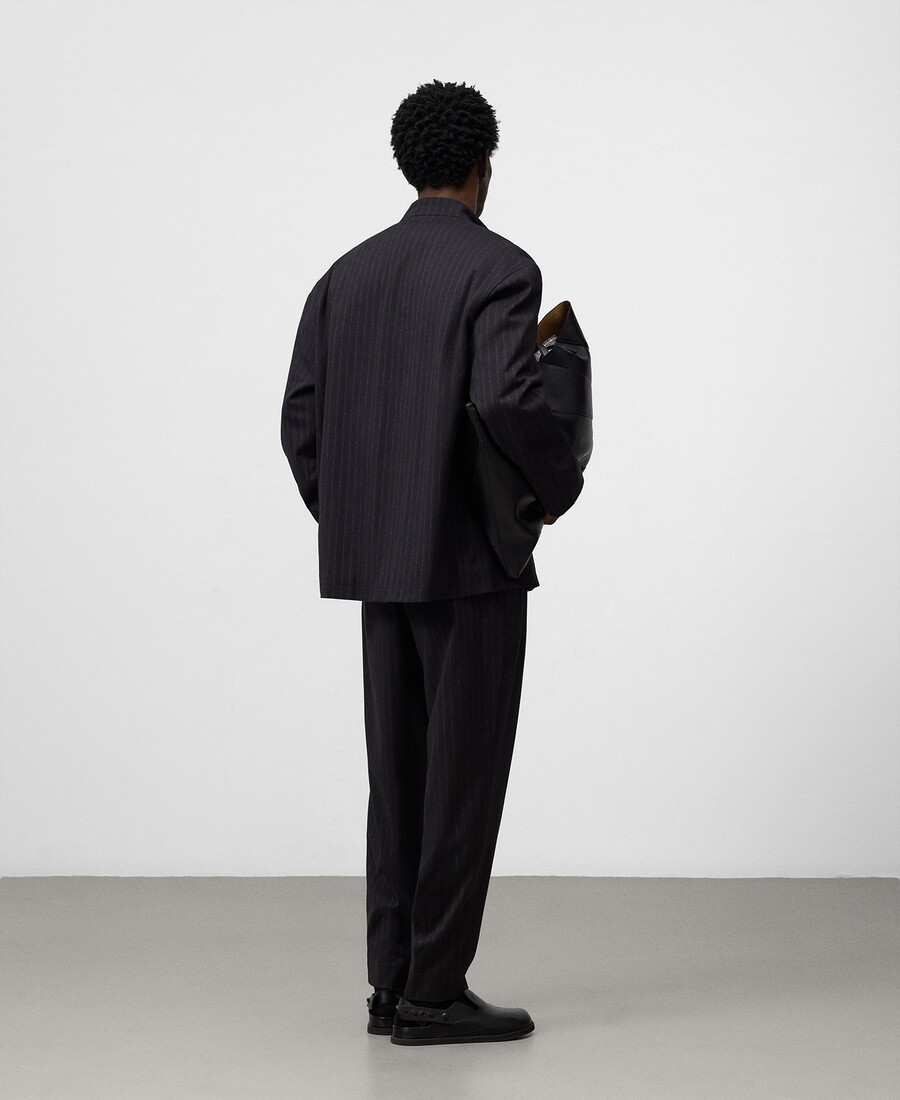 pantaloni dritti a righe da uomo
