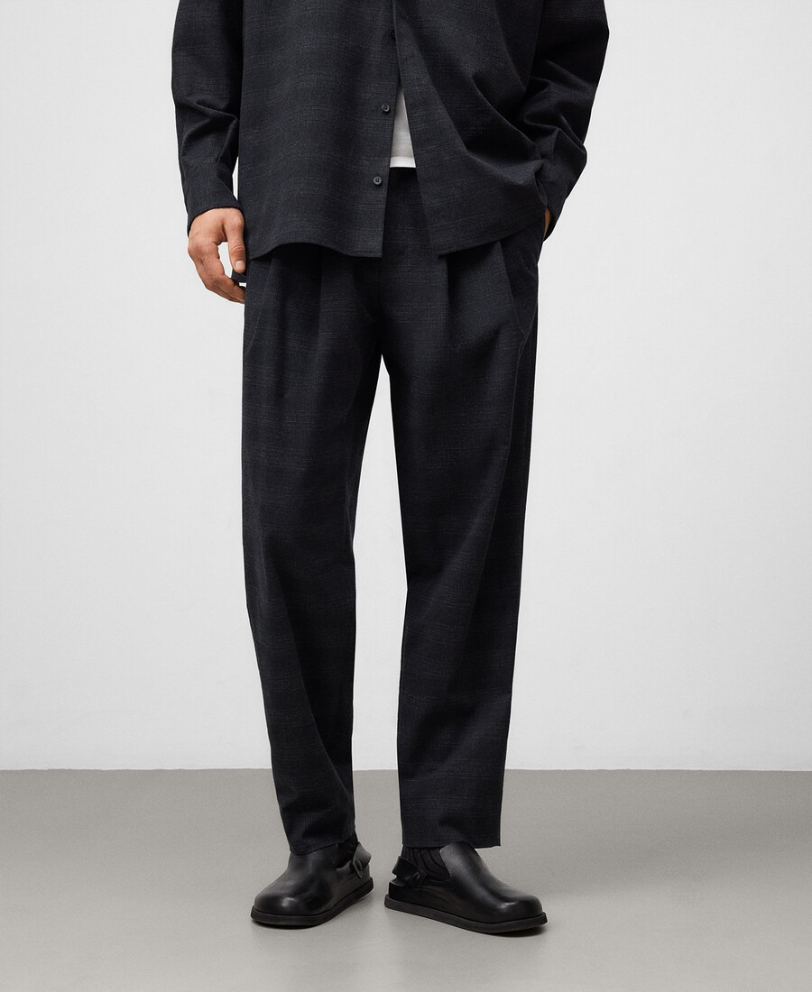 pantaloni a quadri dal taglio rilassato da uomo