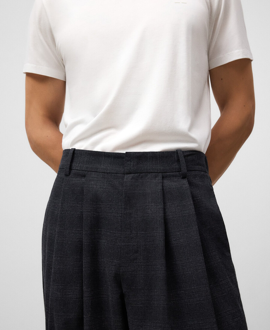 pantaloni a quadri dal taglio rilassato da uomo