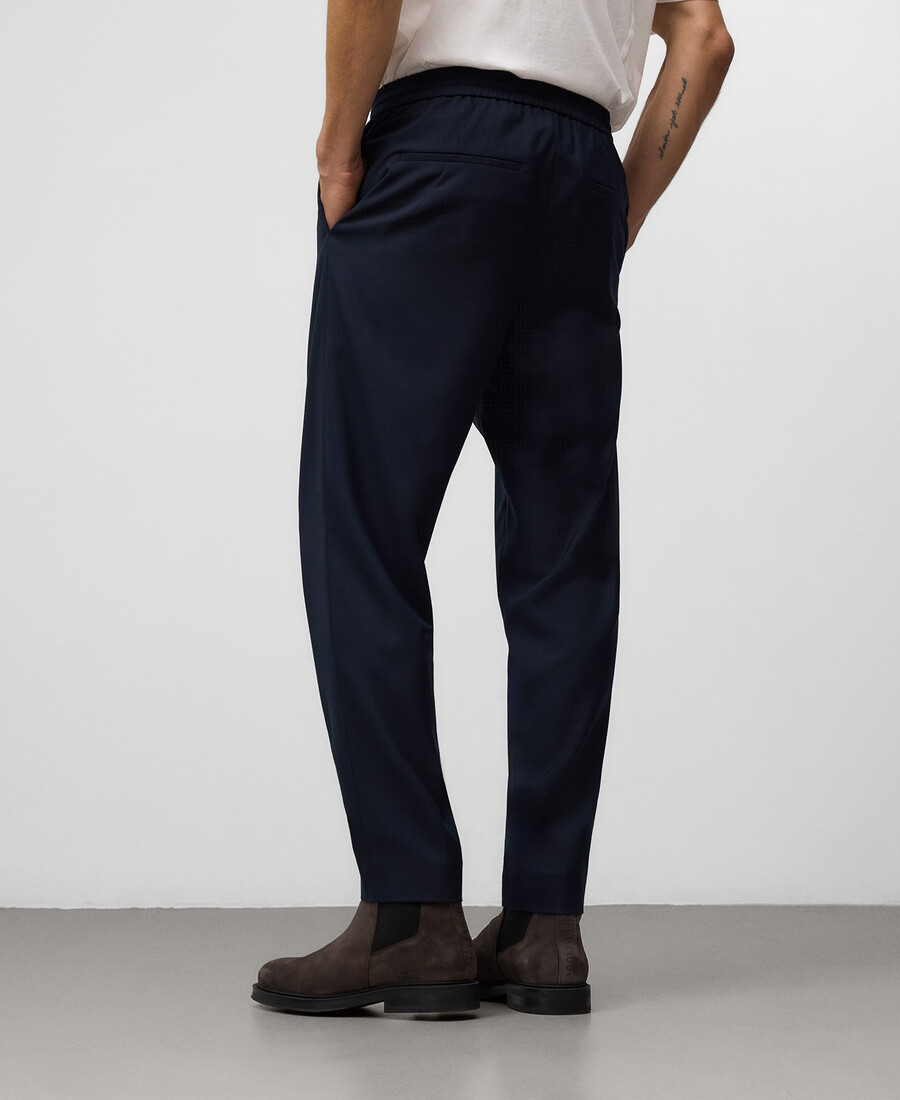 pantaloni jogger plissettati da uomo