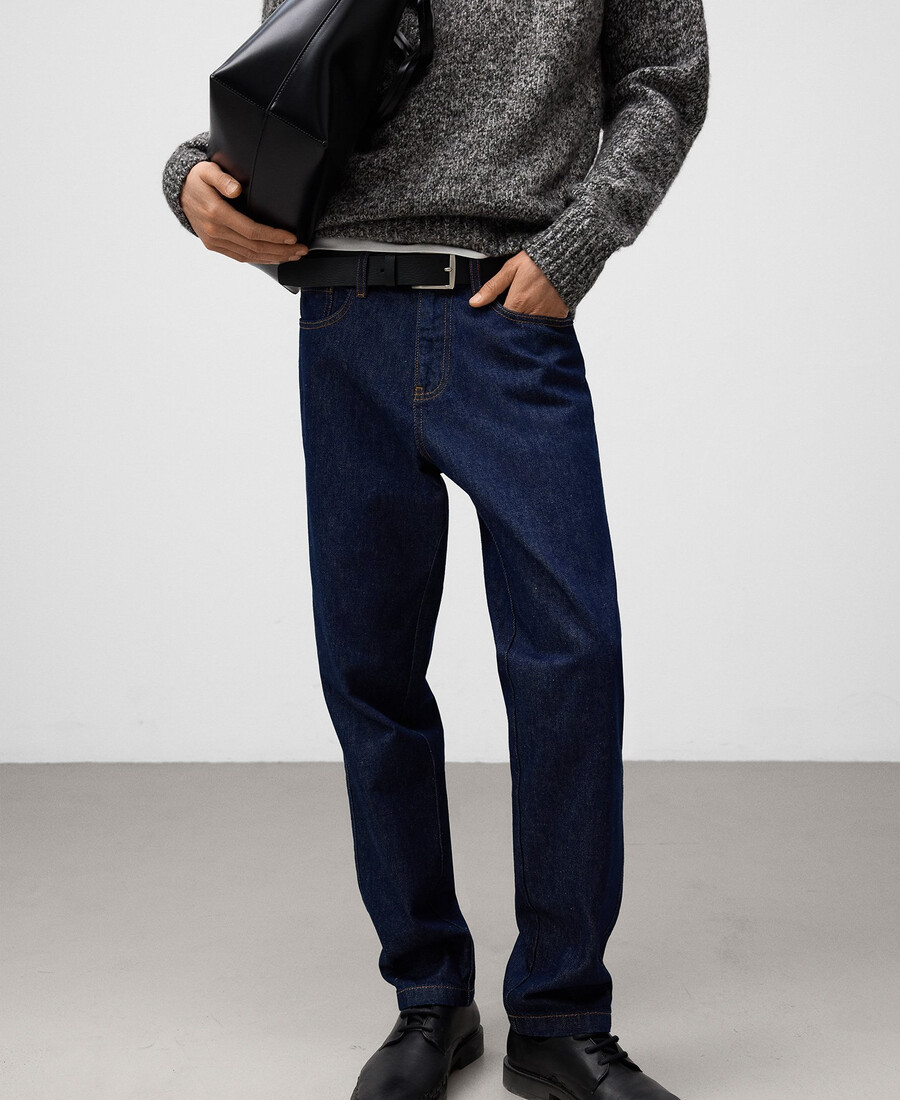 pantaloni in denim regular fit da uomo