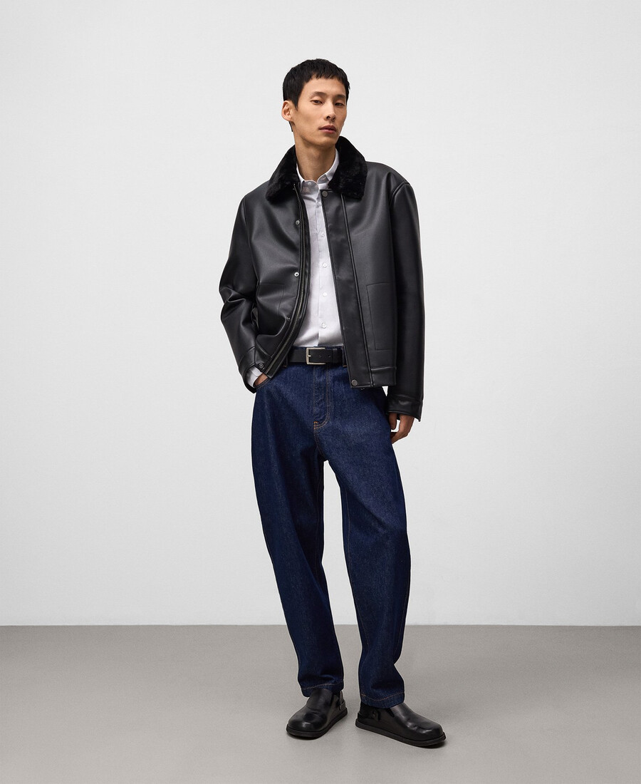 pantaloni in denim di cotone da uomo