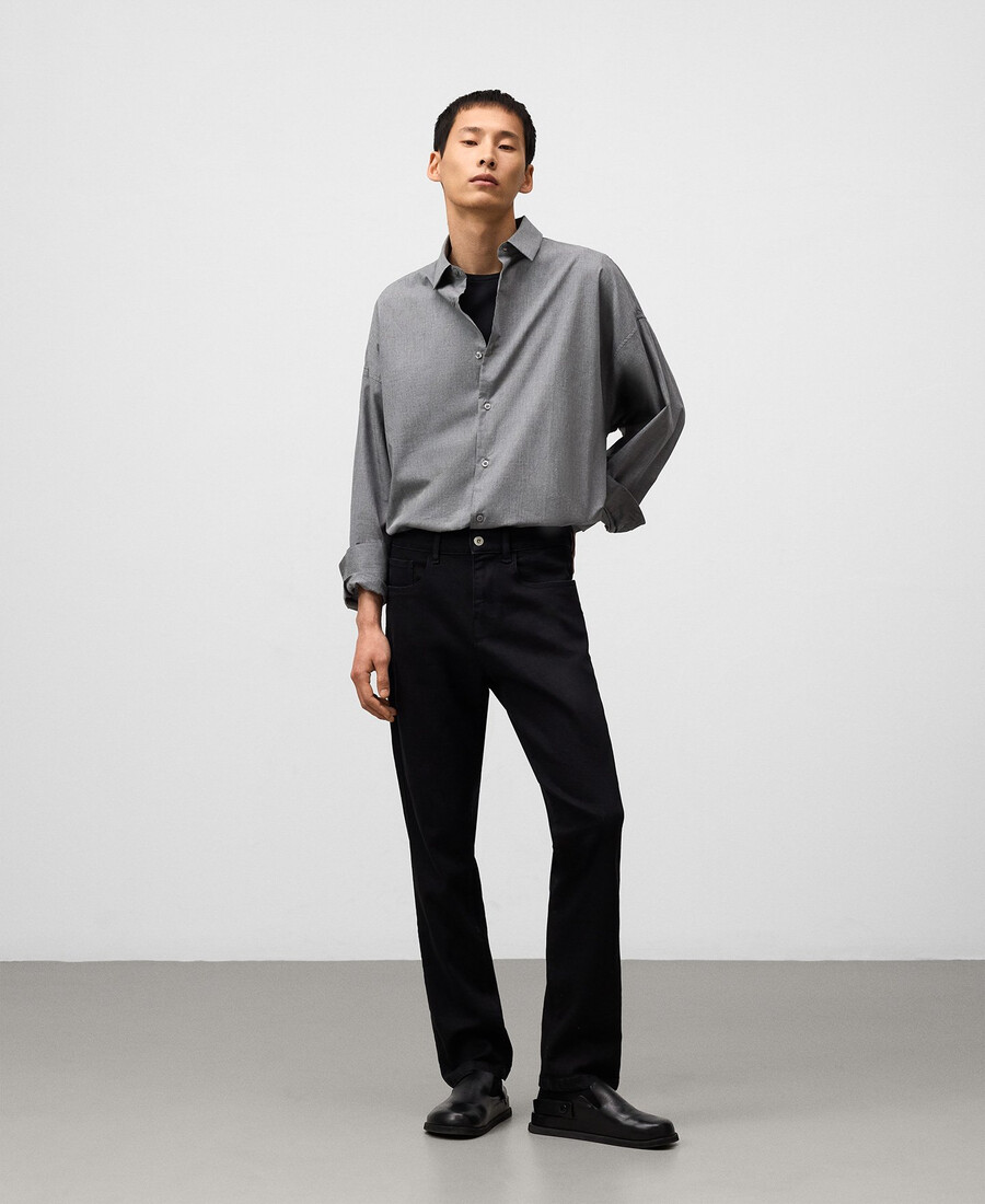 pantaloni in denim nero da uomo