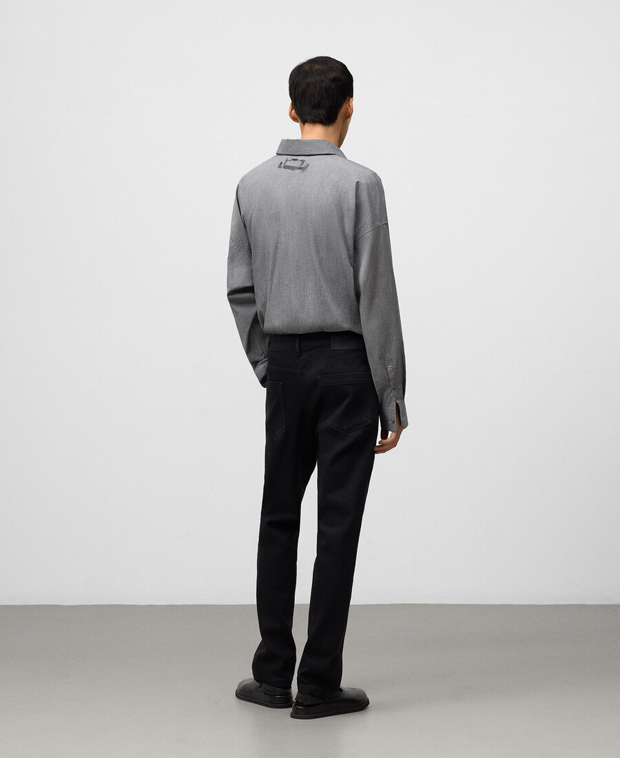 pantaloni in denim nero da uomo