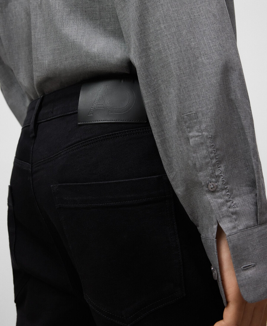 pantaloni in denim nero da uomo