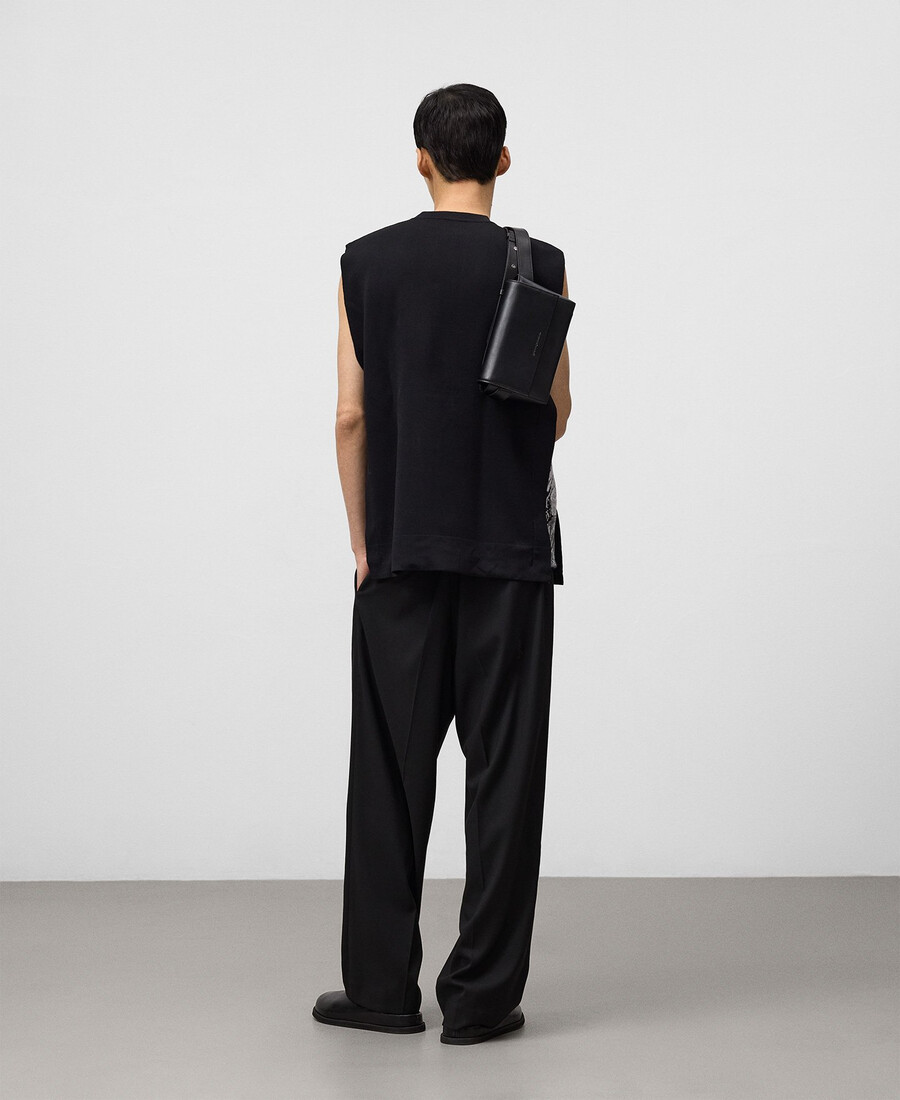 gilet in maglia con pannelli laterali uomo