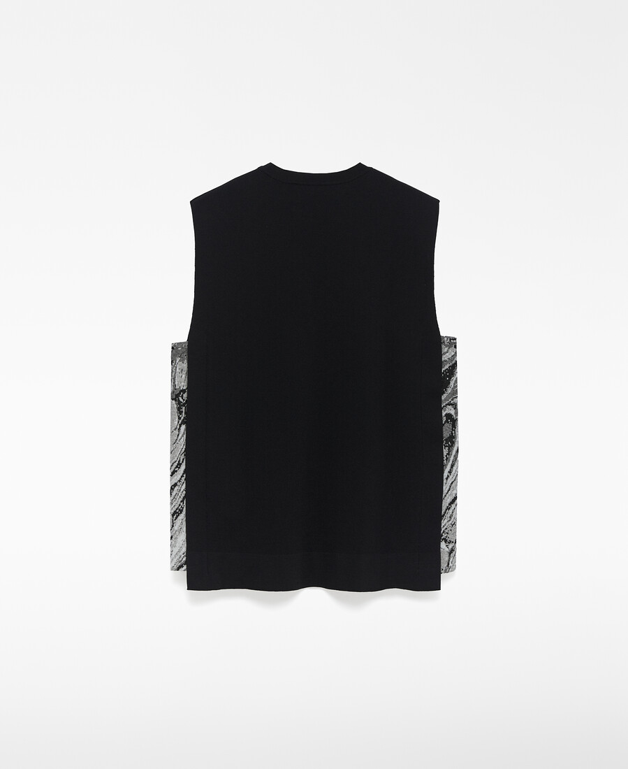 gilet in maglia con pannelli laterali uomo
